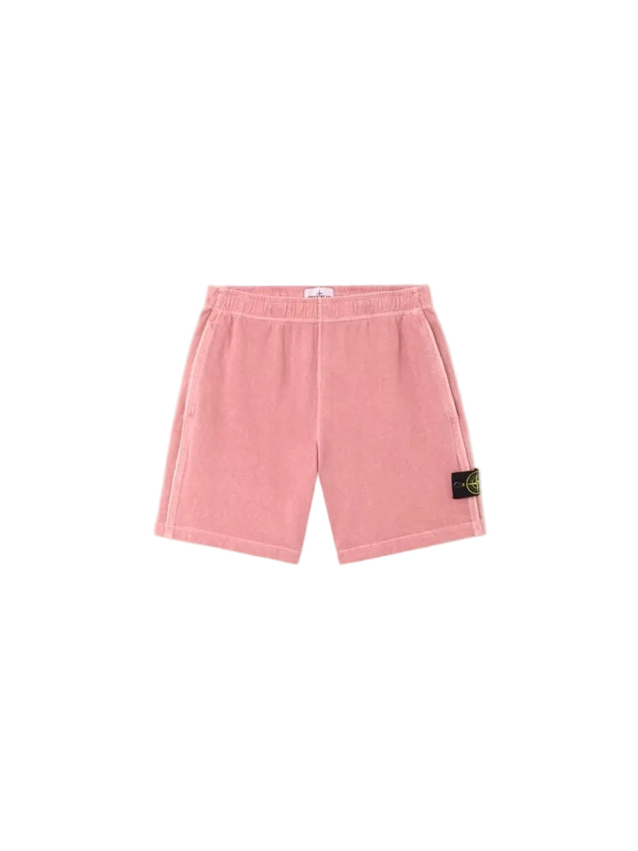 Loose-wide-leg-fit jogger shorts with pockets-STONE ISLAND-305464-S-Verso