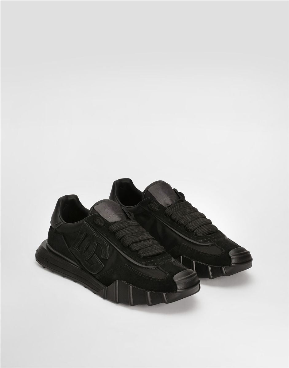 Dg athletic sneakers in fabric and calfskin-DOLCE&GABBANA-Verso