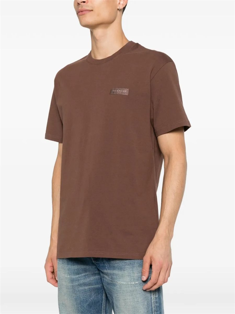T-shirt in cotton with givenchy paris gros grain-GIVENCHY-Verso