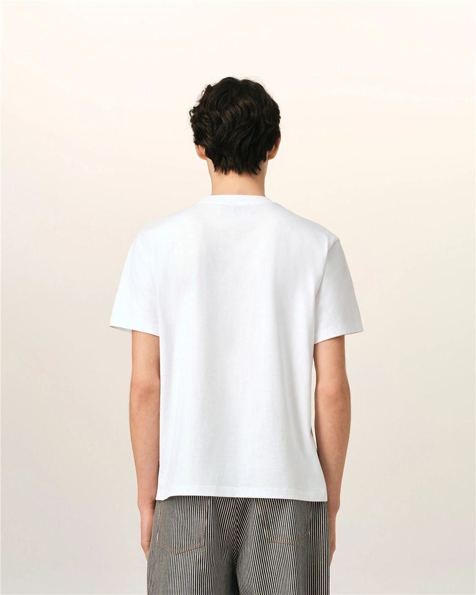cotton t-shirt with ami de coeur-AMI-Verso