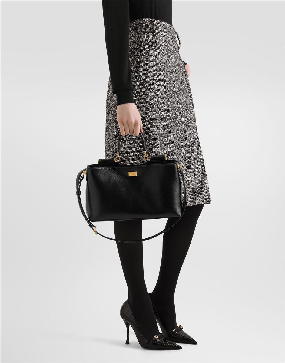 Medium vittoria calfskin handbag-DOLCE&GABBANA-Verso