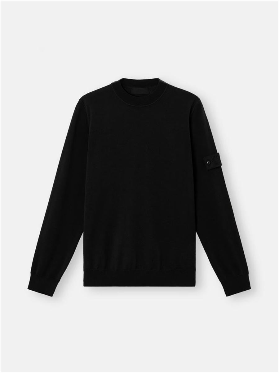 Crewneck jumper with ribbed trims
