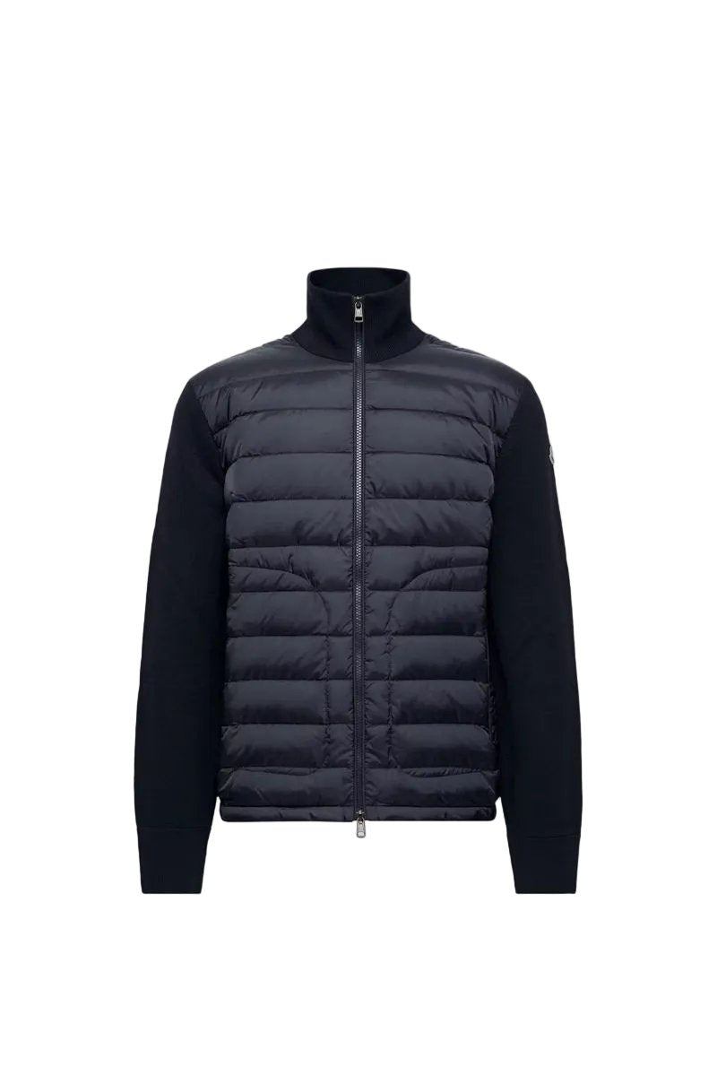 Padded zip-up cardigan