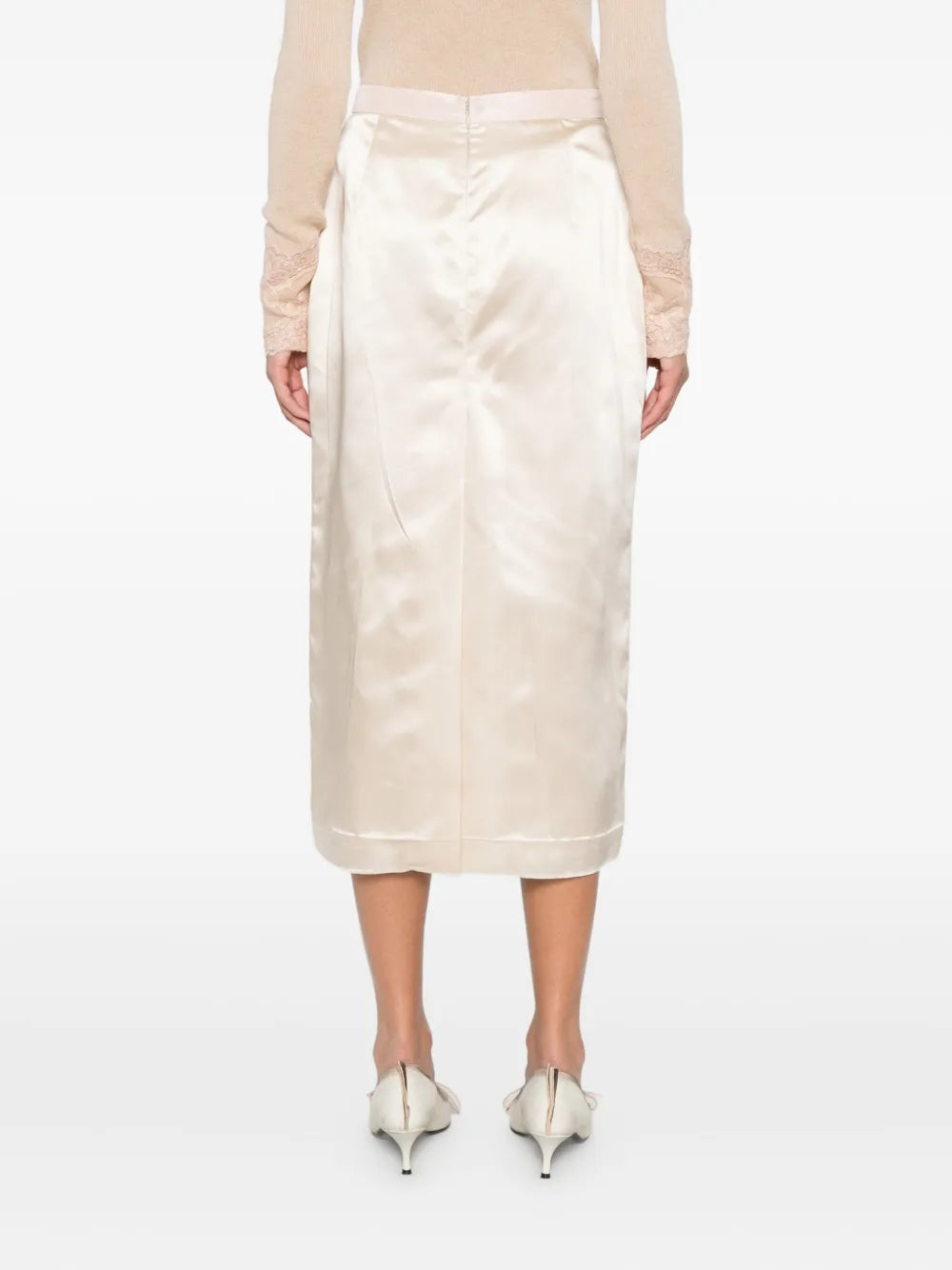 Garavani Bow-detail Silk Skirt