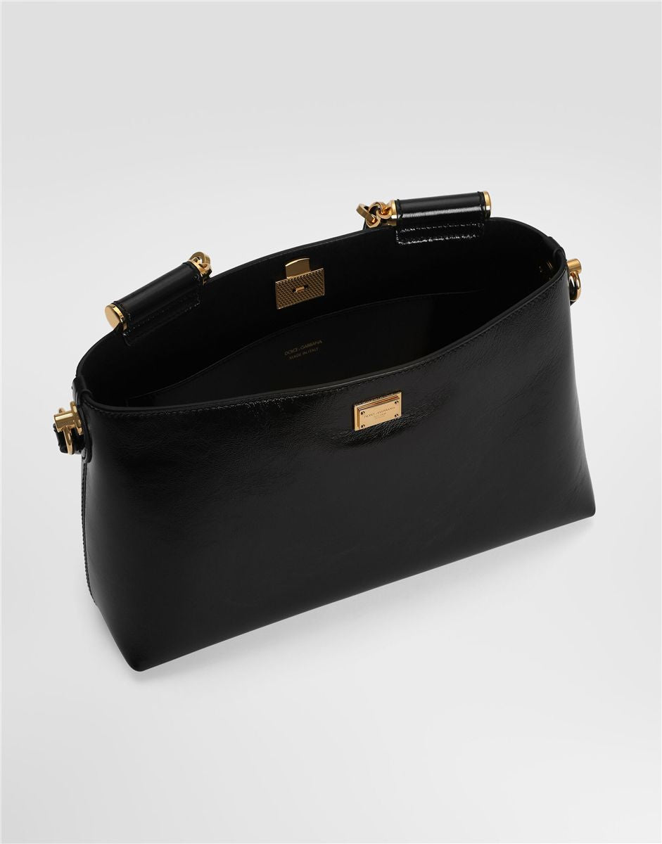 Medium vittoria calfskin handbag-DOLCE&GABBANA-Verso