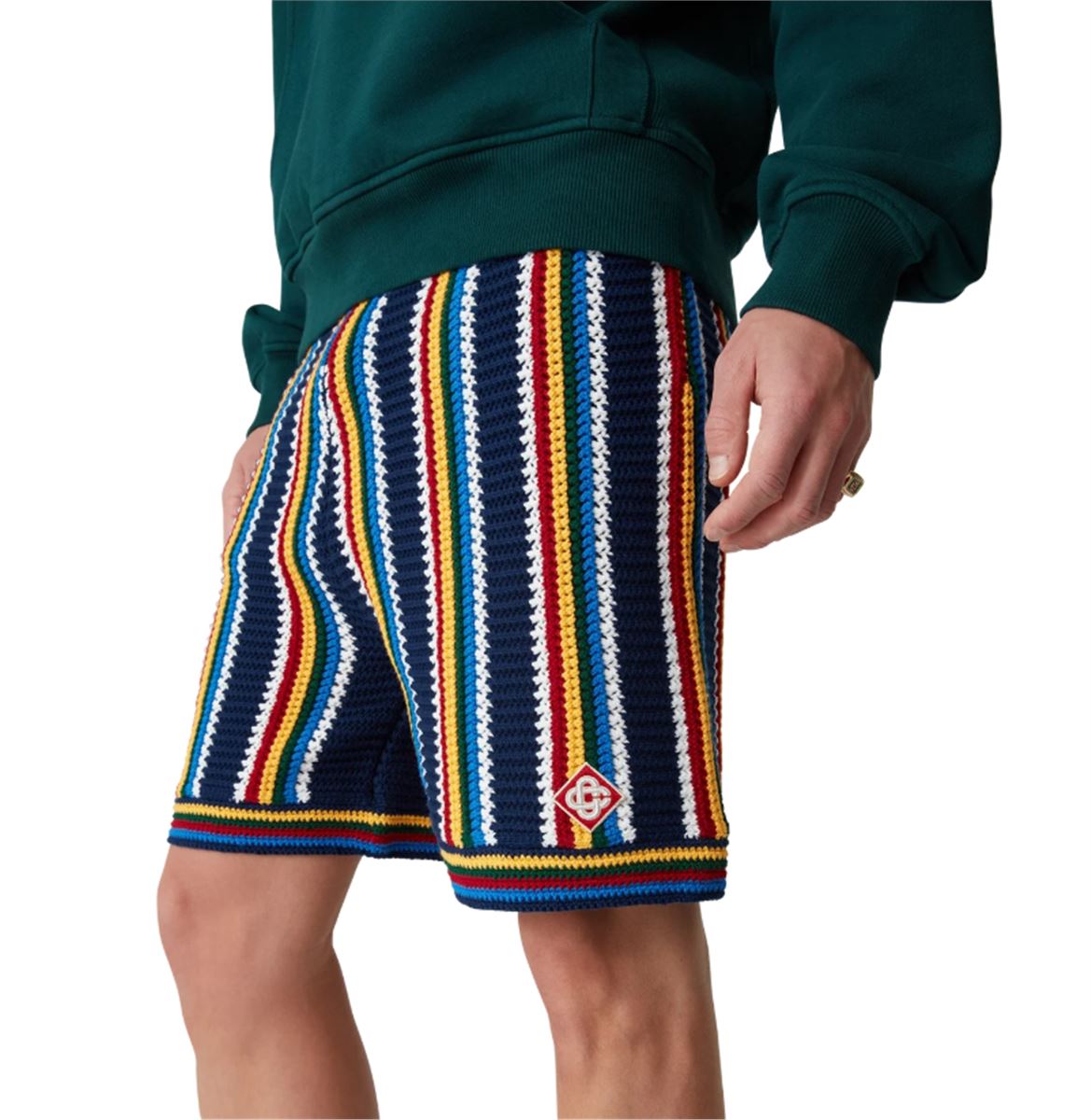 STRIPE CROCHET SHORTS -  CASABLANCA -  Verso