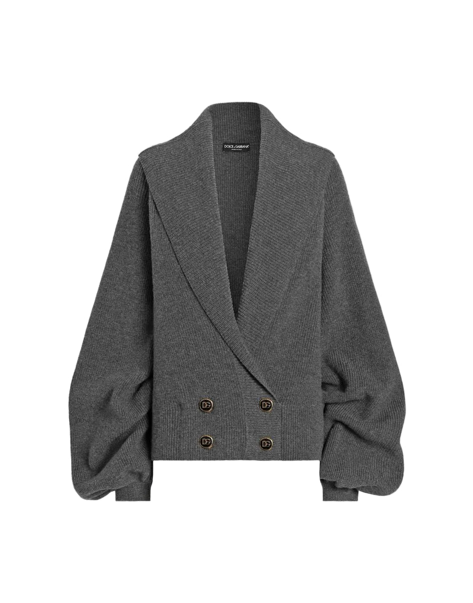 Half english rib knit cardigan