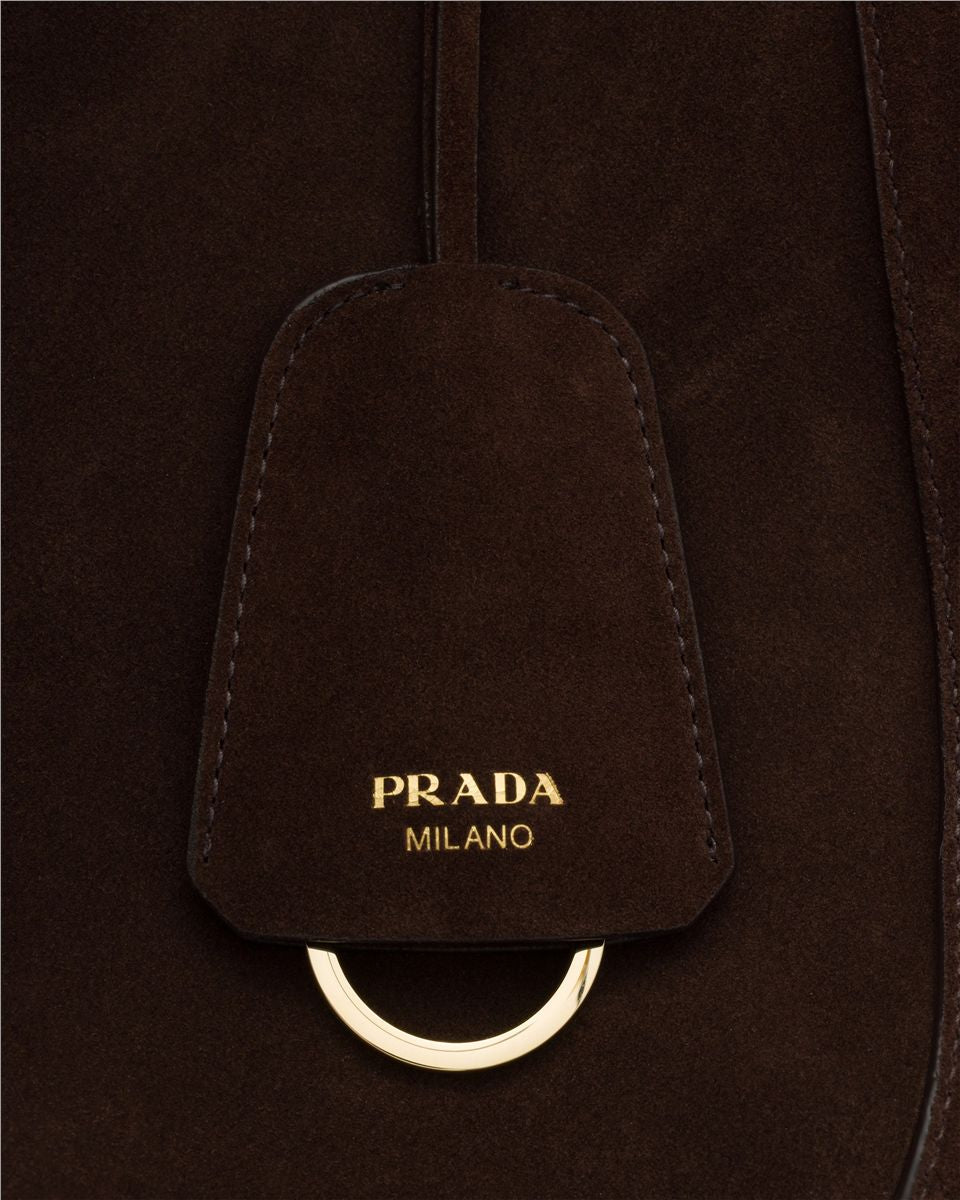 Prada boogie large suede bag-PRADA-Verso