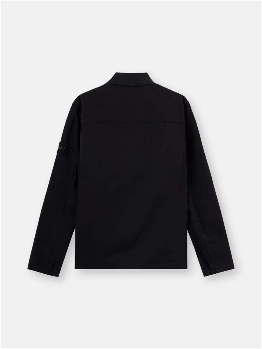 Regular-fit zip-up overshirt with chest pockets-STONE ISLAND-Verso