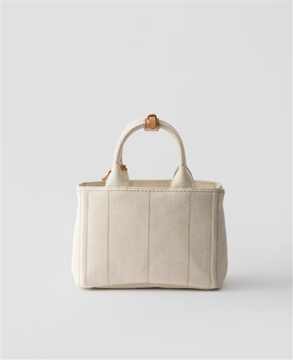 SMALL LINEN BLEND HANDBAG -  PRADA -  Verso