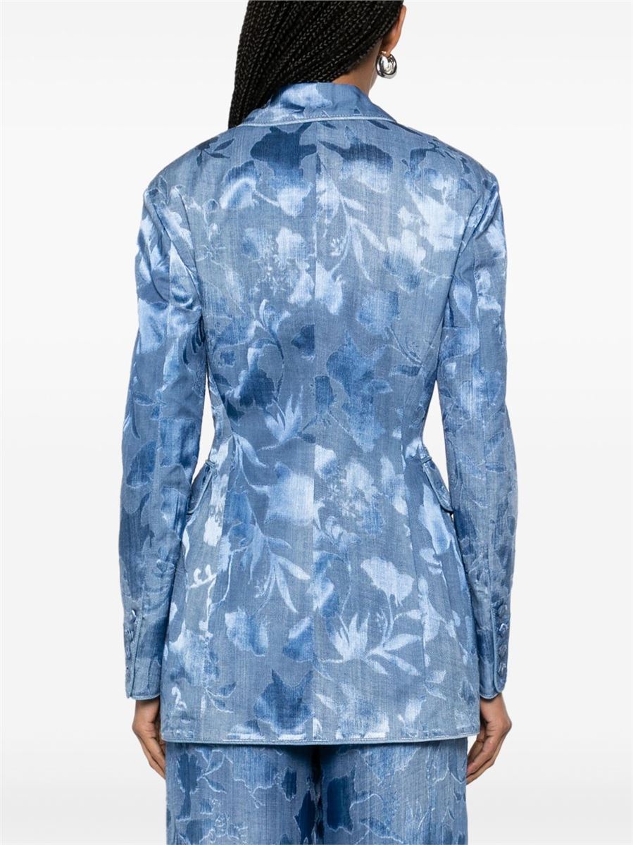 DEVORÉ ROSE DENIM-PRINT BLAZER - ERMANNO SCERVINO - Verso