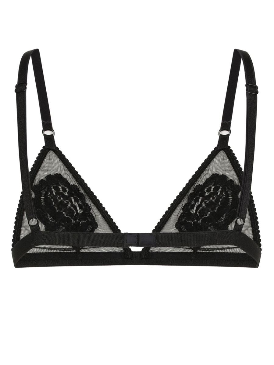 FLORAL-MOTIF TRIANGLE BRA DOLCE & GABBANA