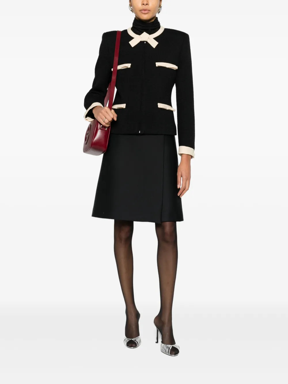 Garavani bow-detailed jacket-VALENTINO-Verso