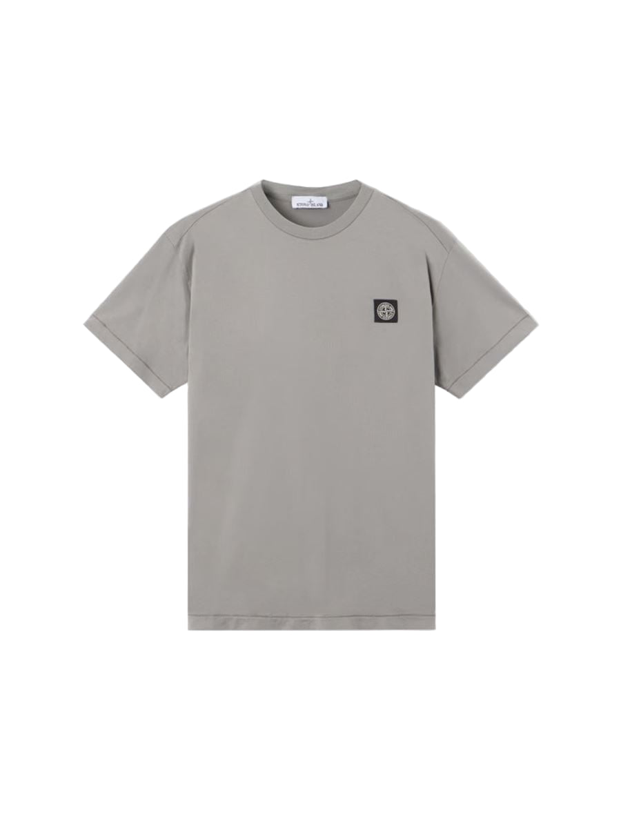 Slim-fit short-sleeve polo shirt with compass patch