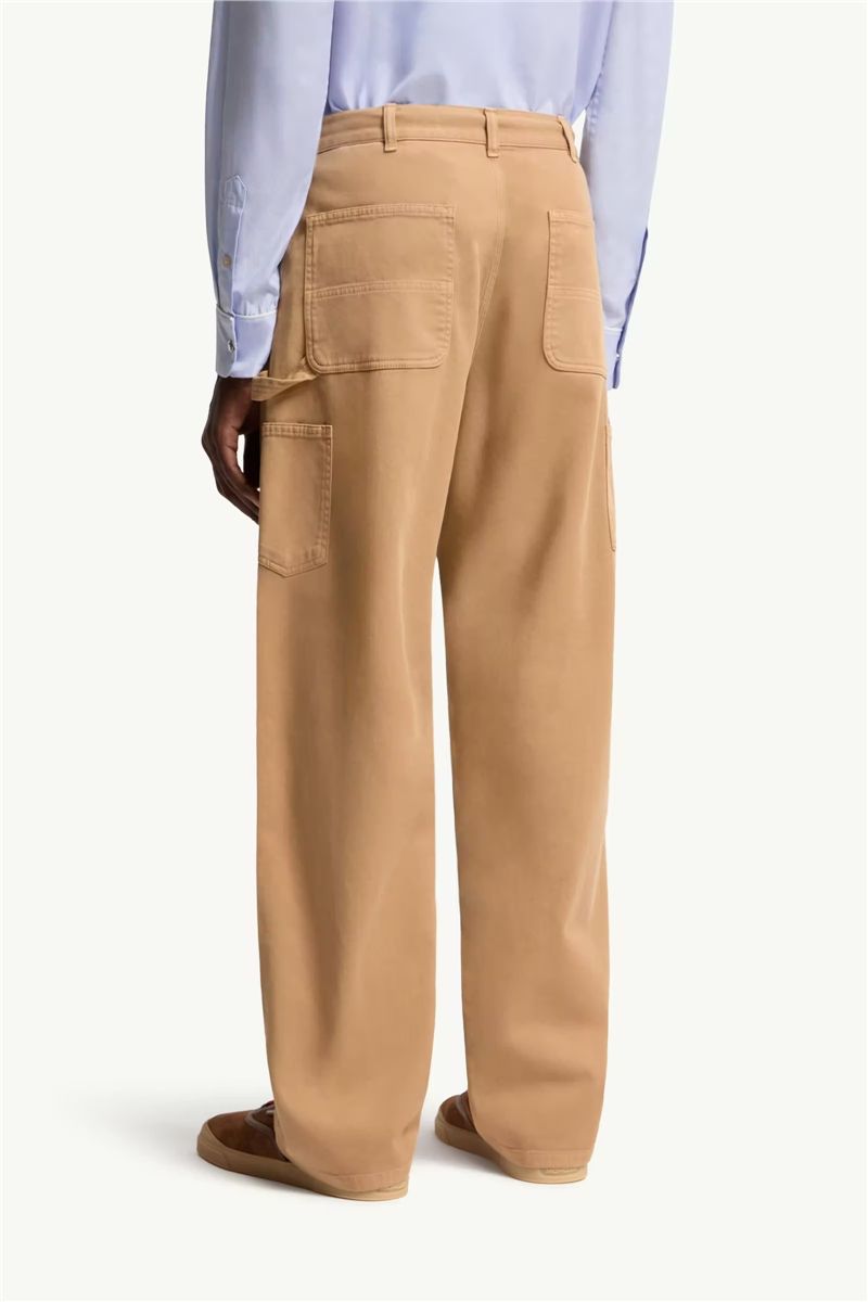 Cargo cotton blend gabardine trousers-MONCLER-Verso