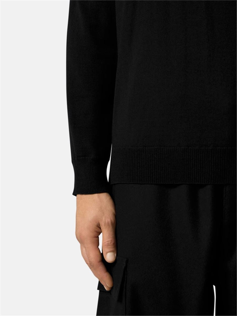 Crewneck jumper with ribbed trims