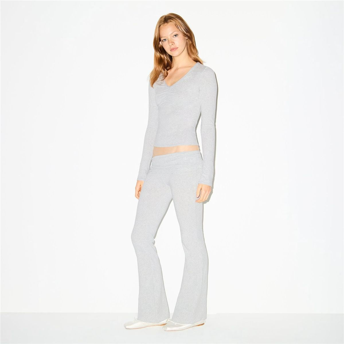 Cotton Jersey Foldover Pants-SKIMS-Verso