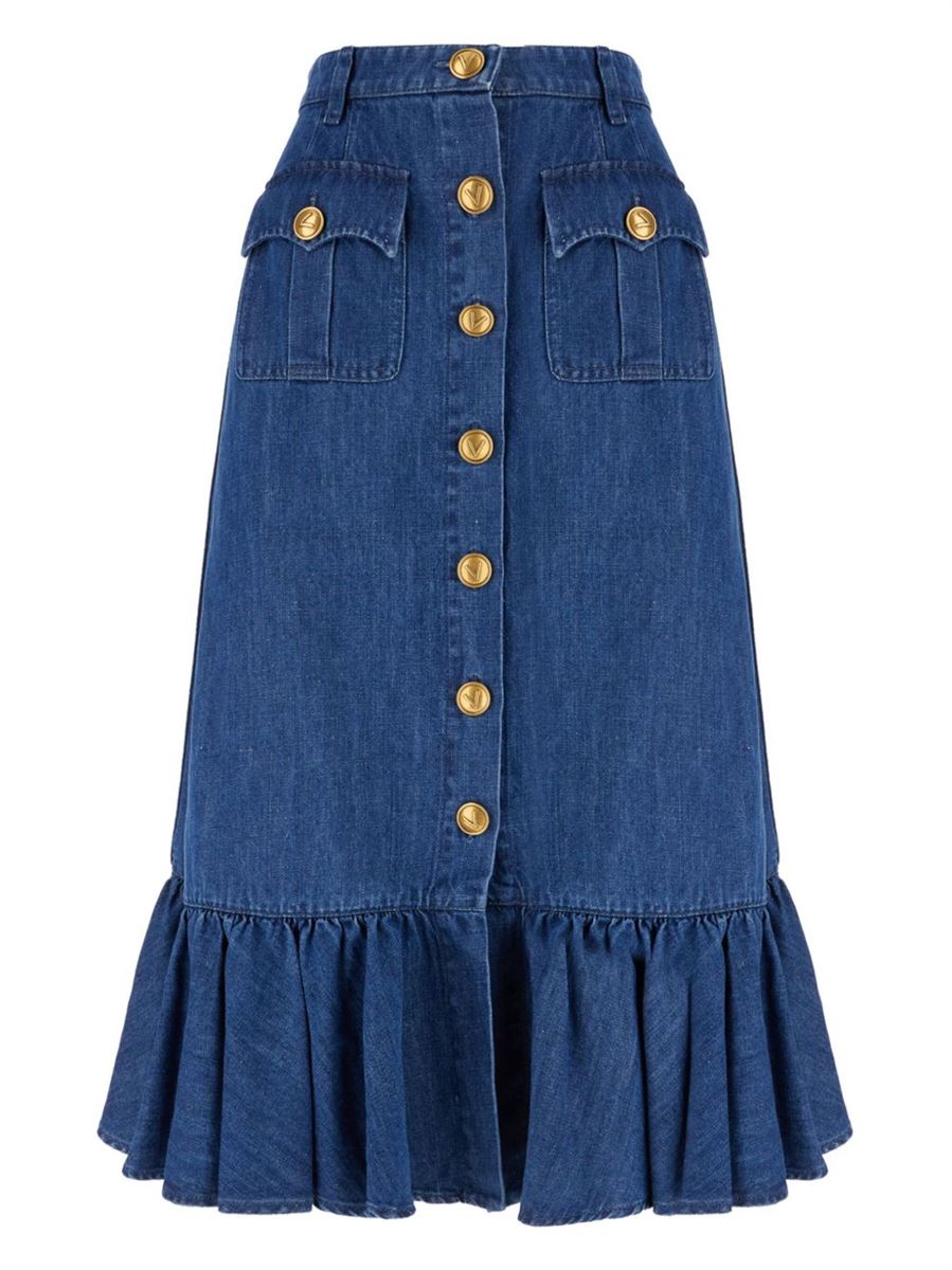LIGHTWEIGHT DENIM SKIRT - VALENTINO - Verso