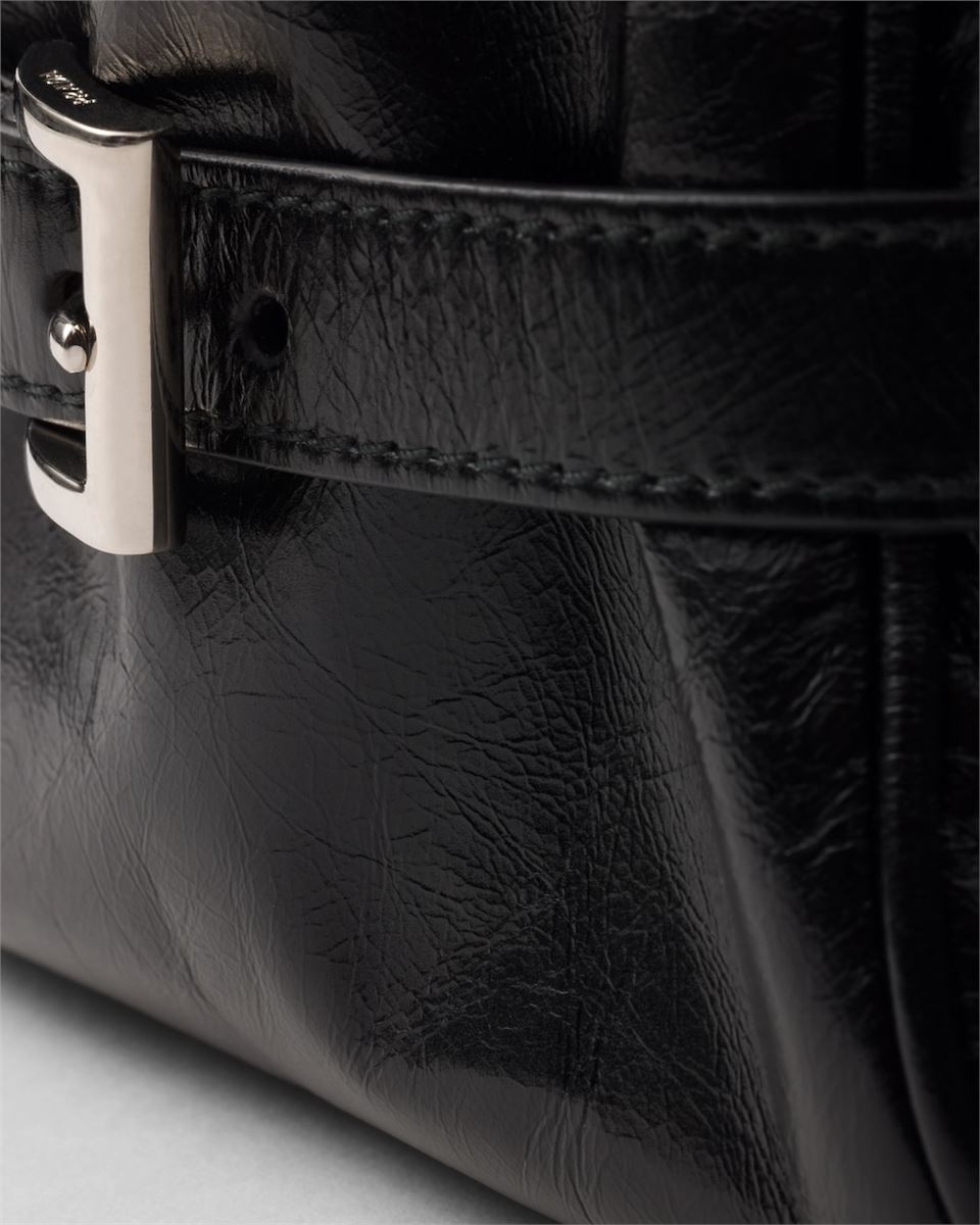 LEATHER SHOULDER BAG -  PRADA -  Verso