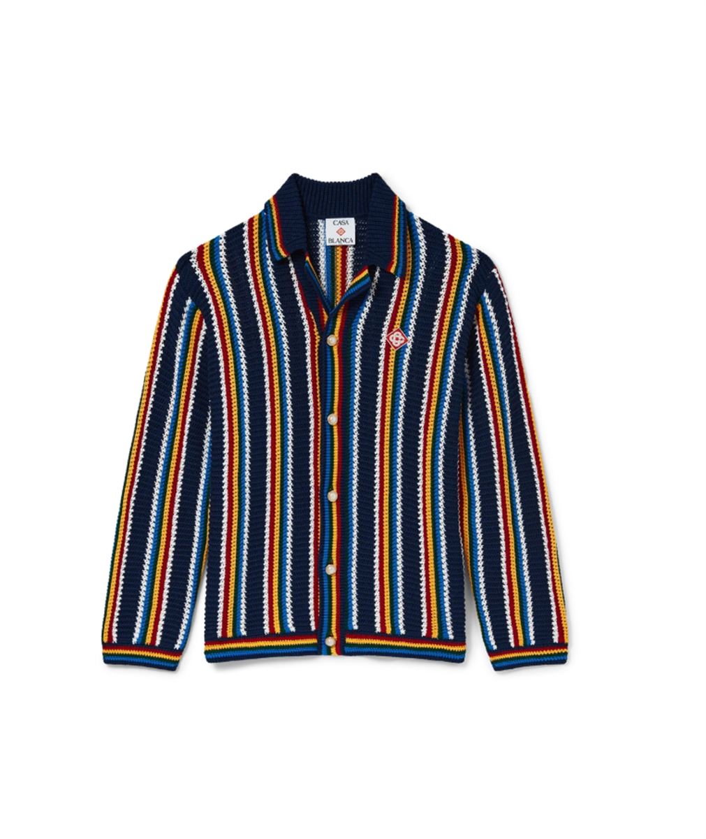 CROCHET STRIPE SHIRT - CASABLANCA - Verso
