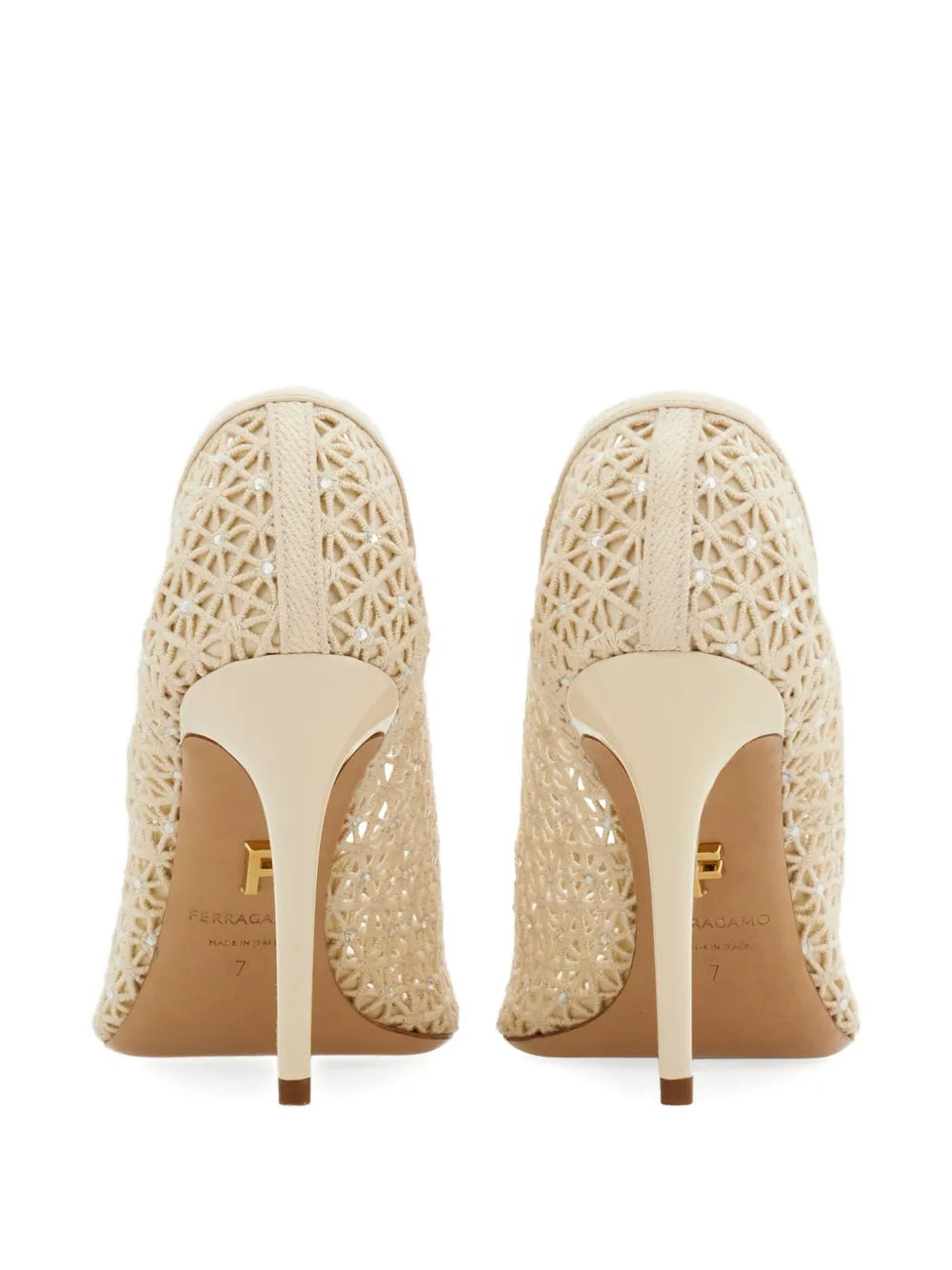 90mm macramé pumps