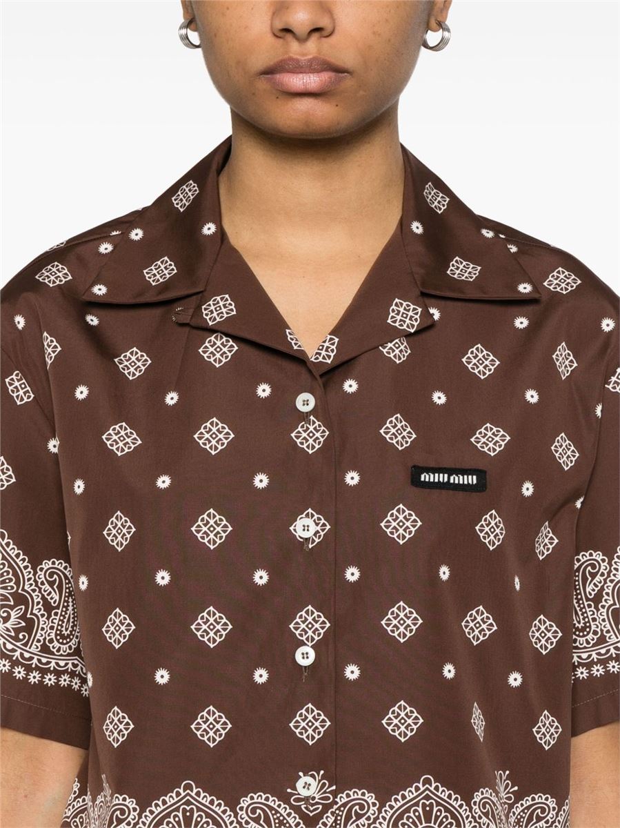 BANDANA-PRINT SHIRT - MIU MIU - Verso