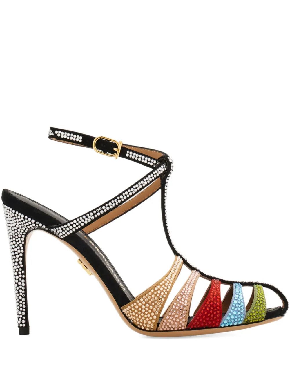 90mm crystal-embellished caged sandals-FERRAGAMO-Verso