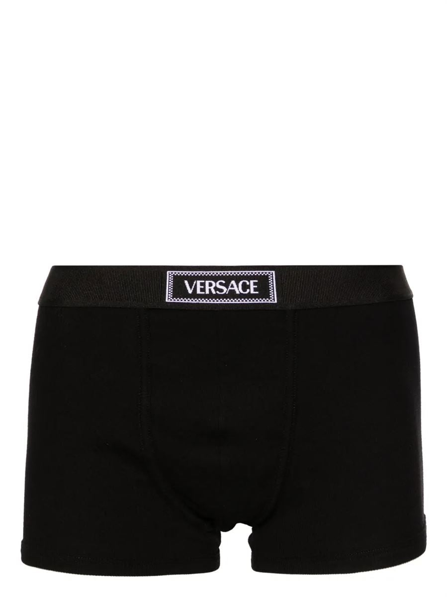 90s logo ribbed boxers-VERSACE-Verso