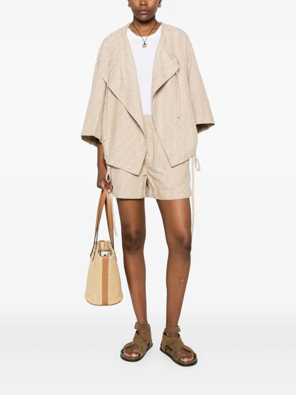 FF-jacquard shorts