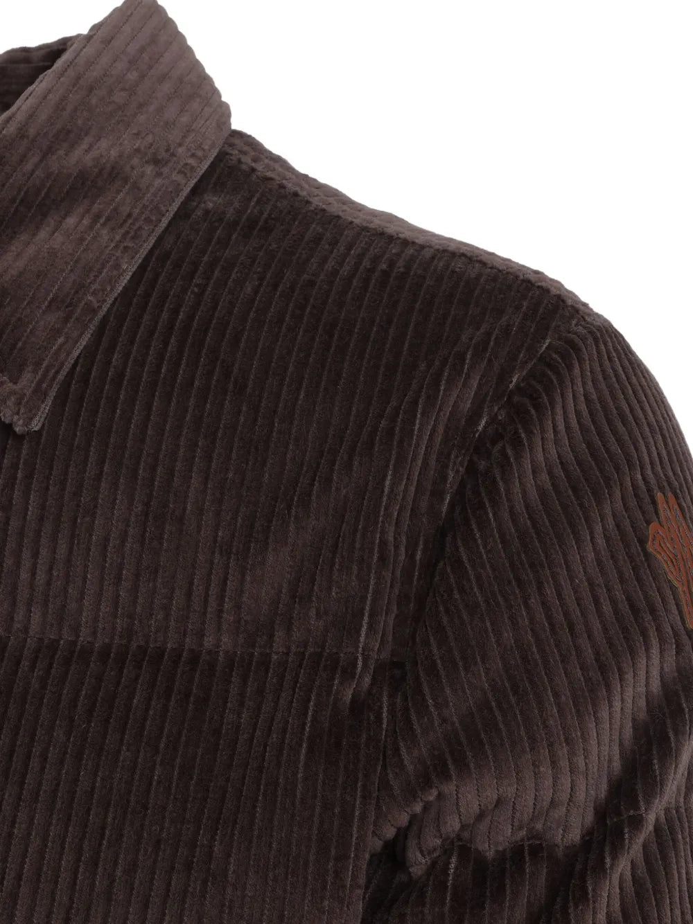 Grenoble corduroy feather down coat-MONCLER-Verso