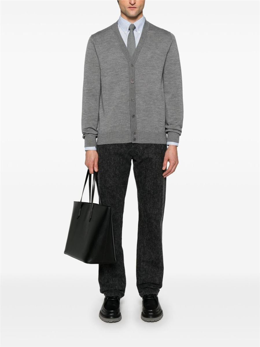 EMBOSSED-LOGO CARDIGAN