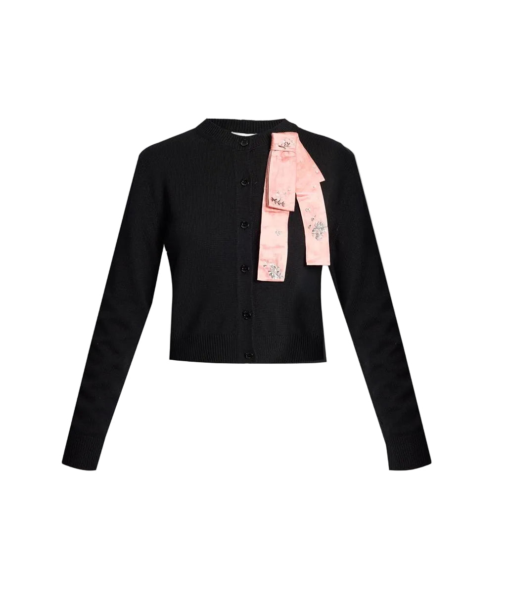 Embellished merino wool cardigan-ERDEM-316214-S-Verso