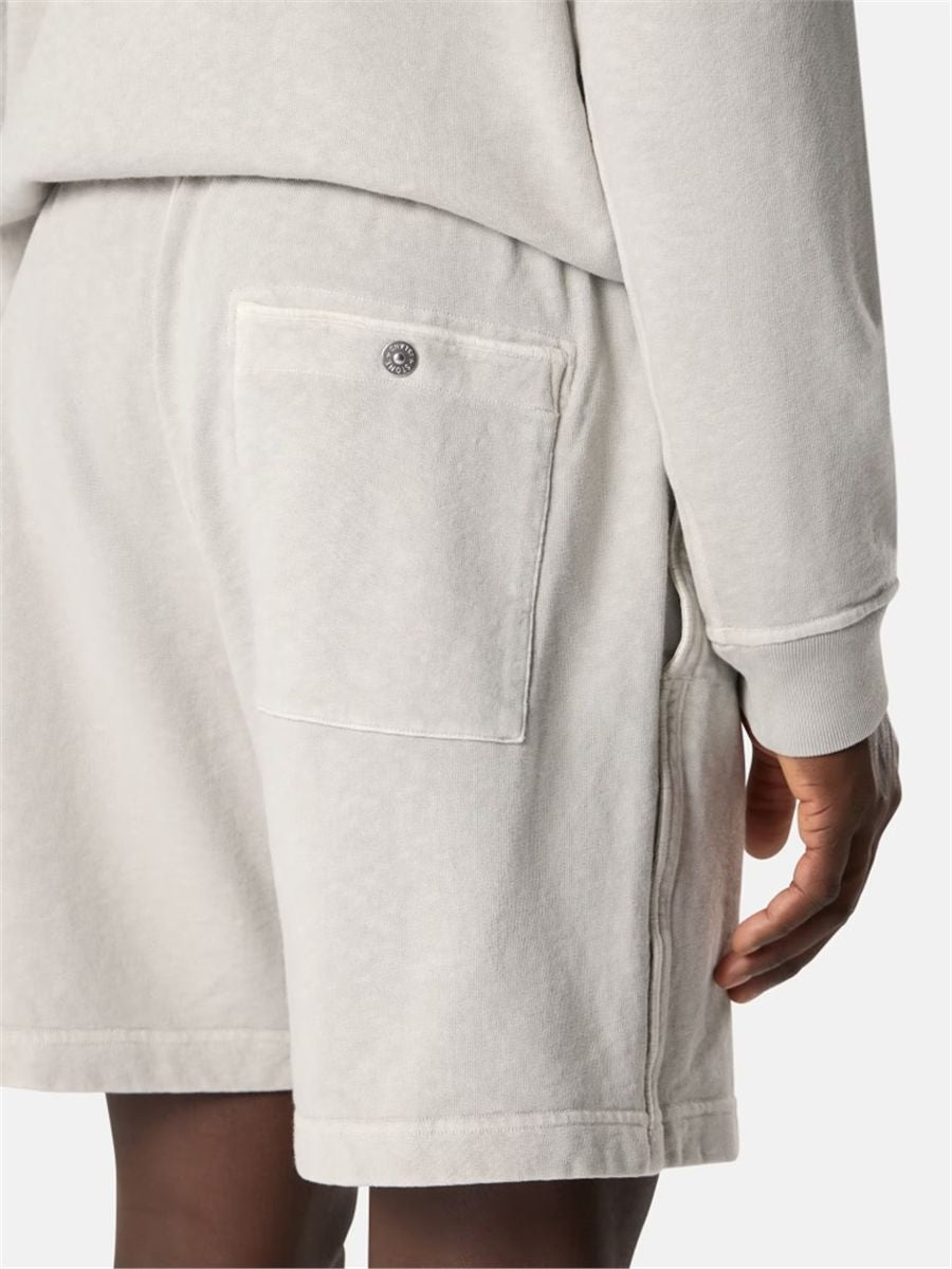 Loose-wide-leg-fit jogger shorts with pockets-STONE ISLAND-Verso