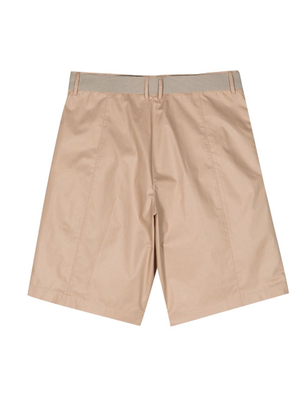 BELTED MID-RISE BERMUDA SHORTS