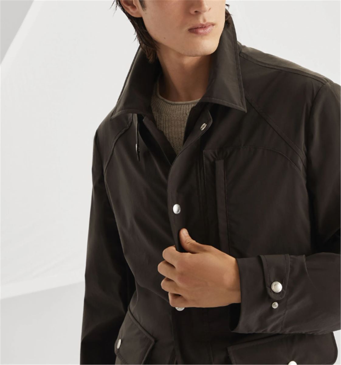 RAGLAN-SLEEVE FIELD JACKET -  BRUNELLO CUCINELLI -  Verso
