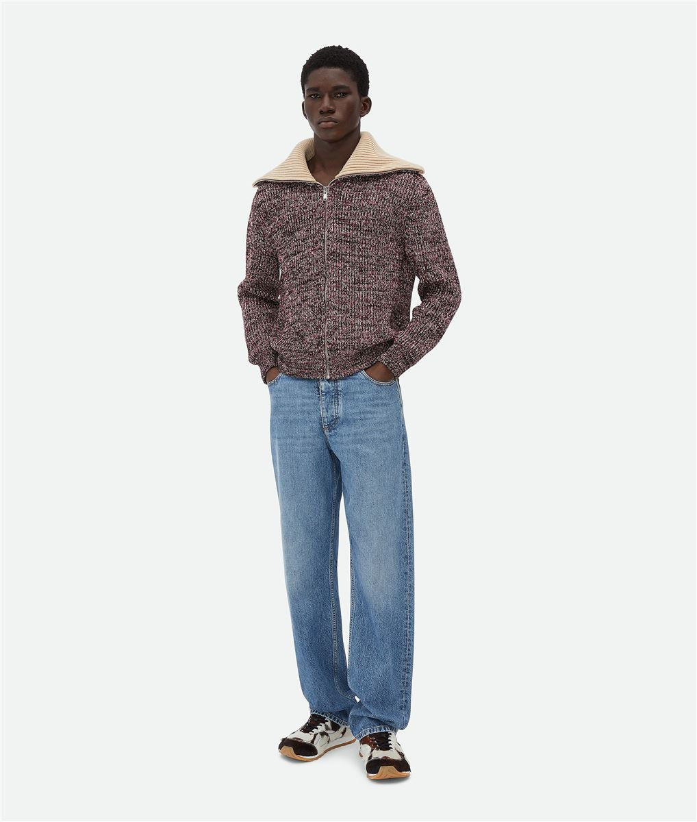 COTTON AND WOOL CARDIGAN