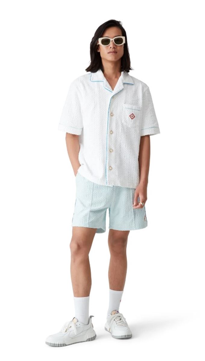 MONOGRAM TOWELLING SHORTS -  CASABLANCA -  Verso