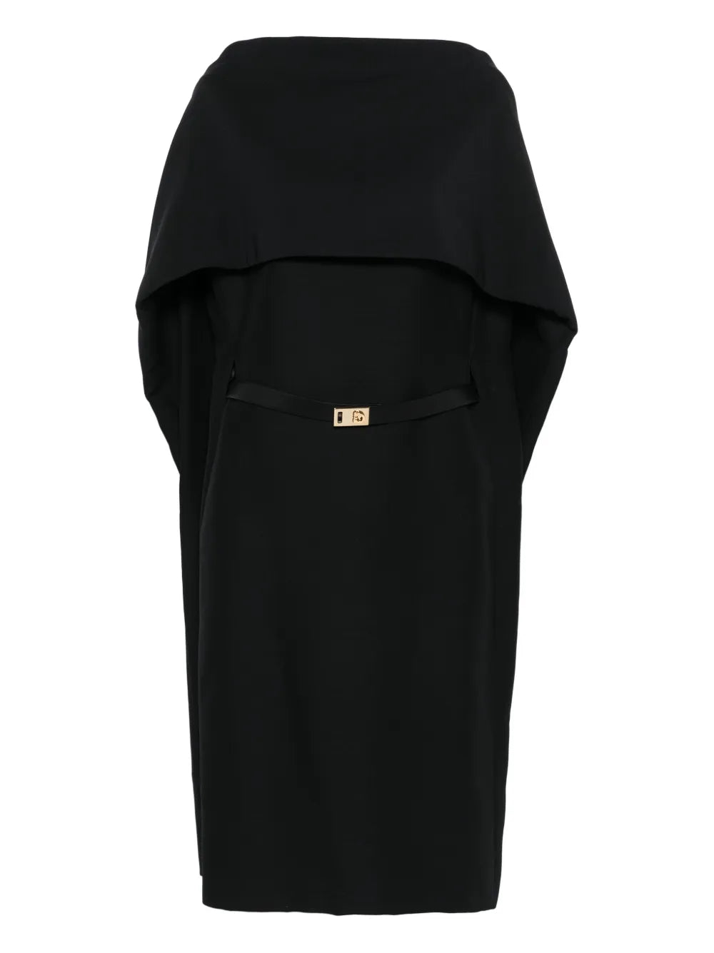 Cape-sleeve dress