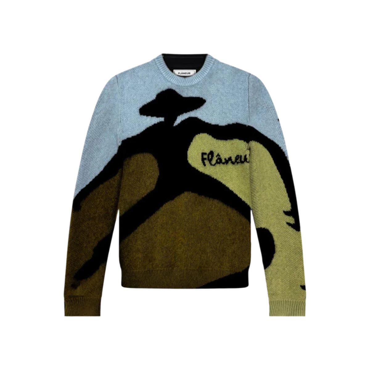 KNITTED SWIRL SWEATER KHAKI