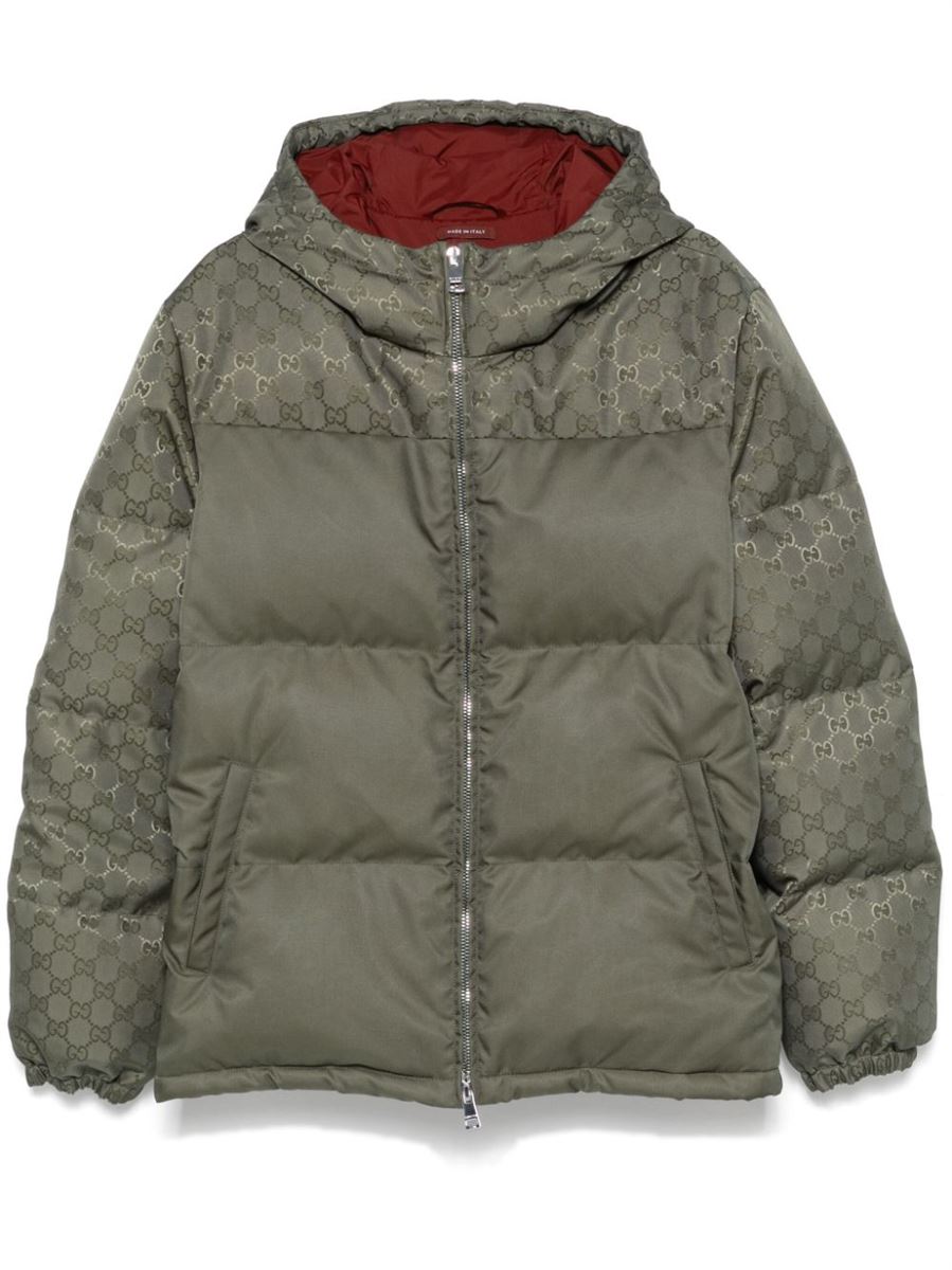 GG CANVAS PUFFER JACKET GUCCI