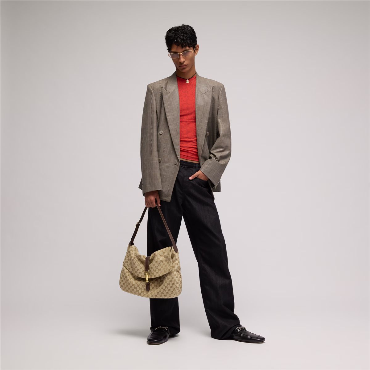 Jackie flap large crossbody bag-GUCCI-Verso