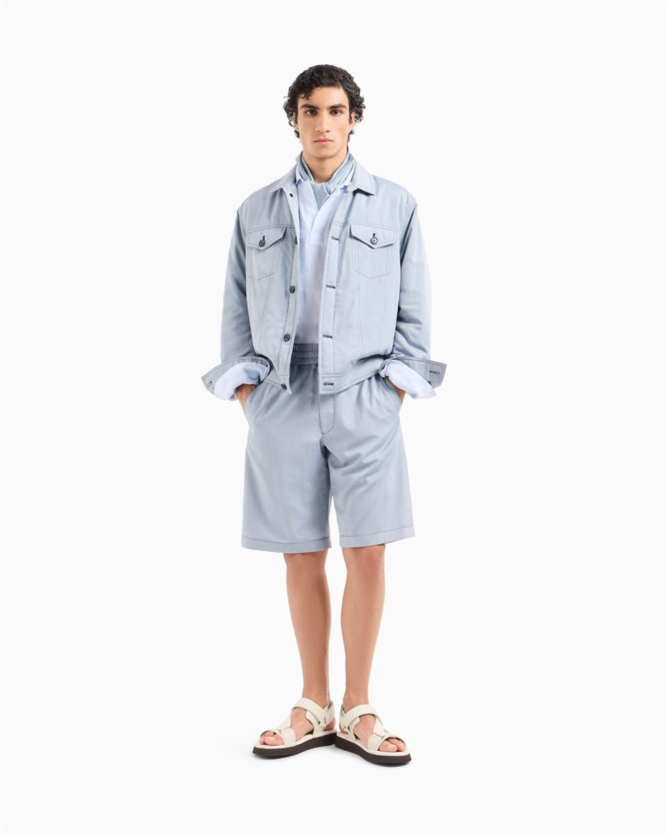 blouson in silk canvas