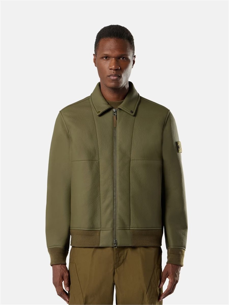 Coach jacket with sprayed rubberised finish