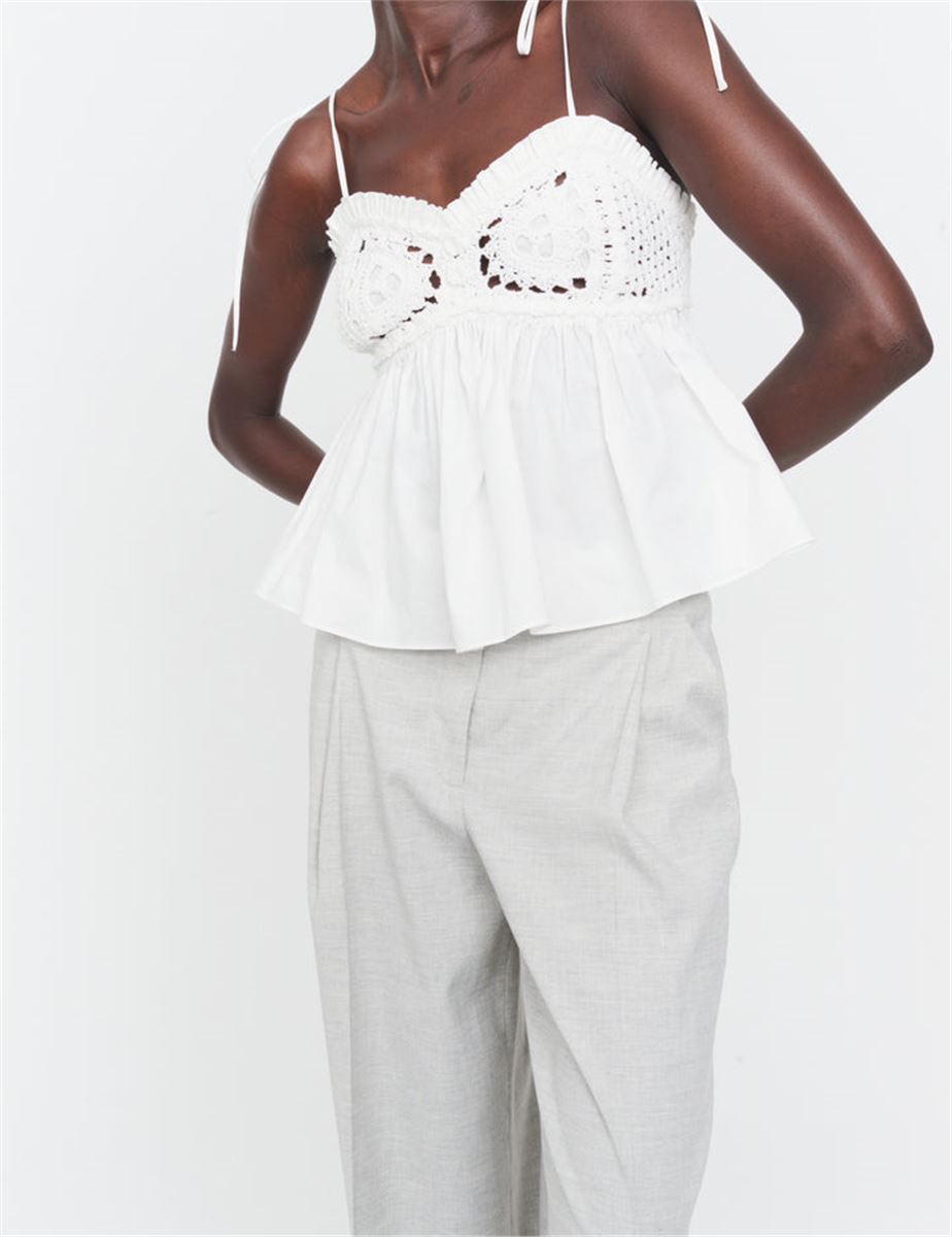 KIRSTEN CROCHET TOP WHITE - THE GARMENT - Verso