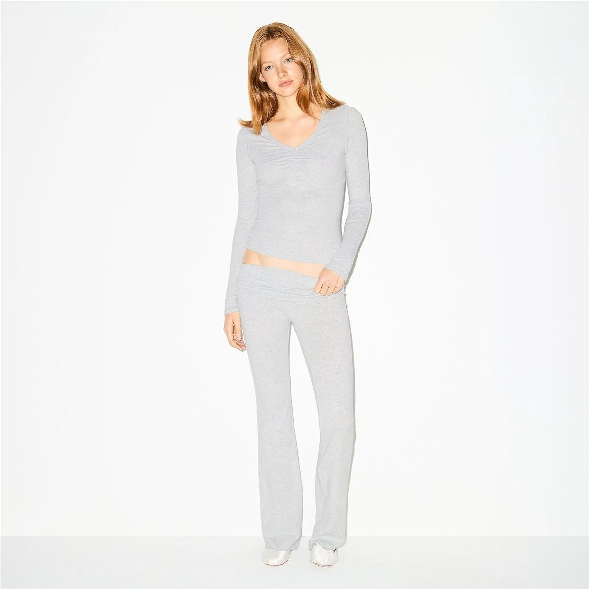 Cotton Jersey Foldover Pants-SKIMS-Verso