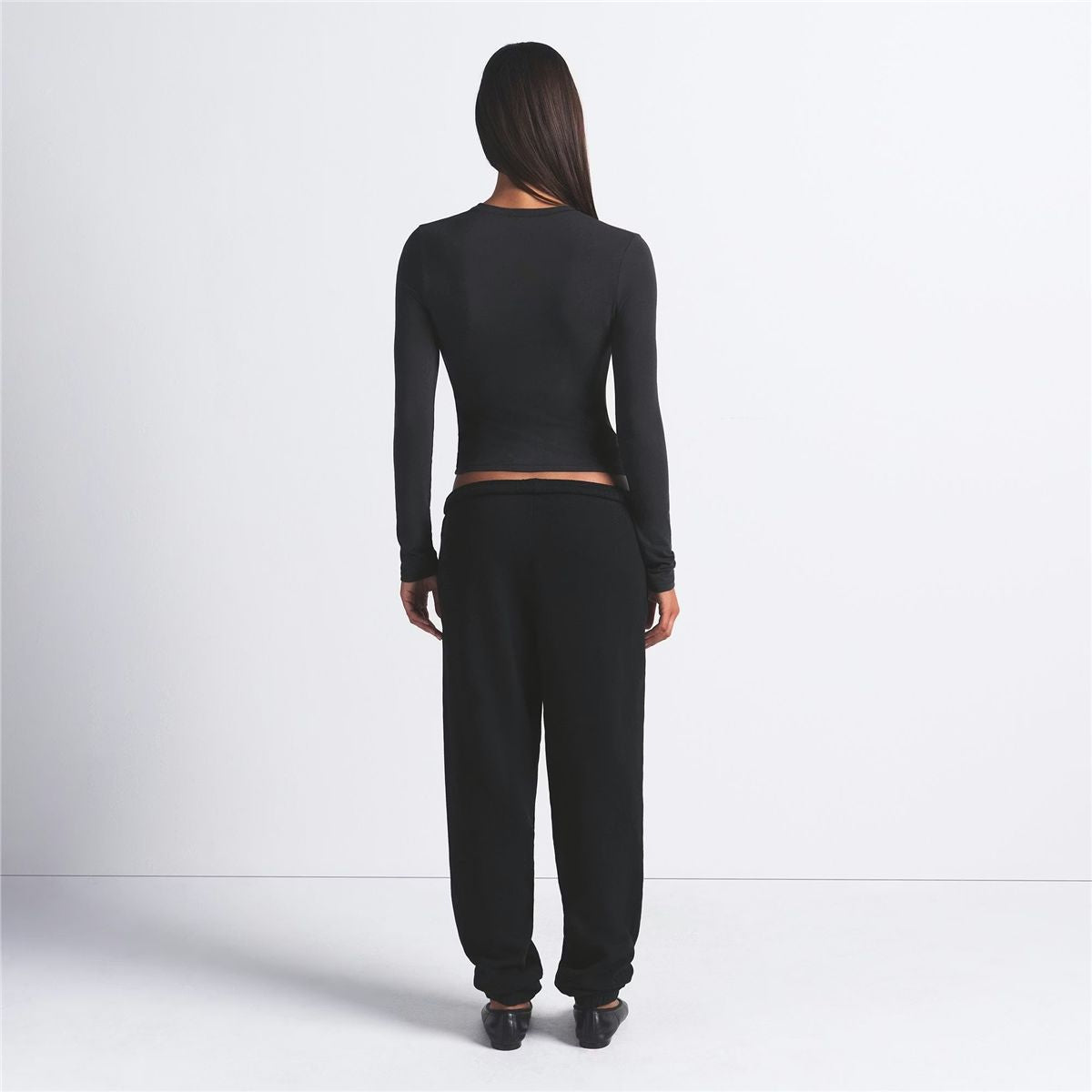 Cotton Jersey Long Sleeve T-Shirt-SKIMS-Verso
