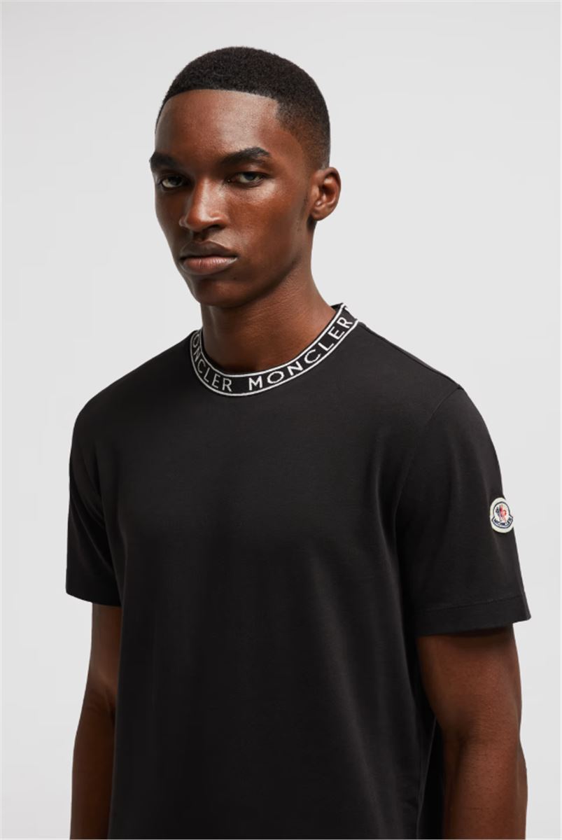 LOGO-TRIMMED COTTON T-SHIRT -  MONCLER -  Verso