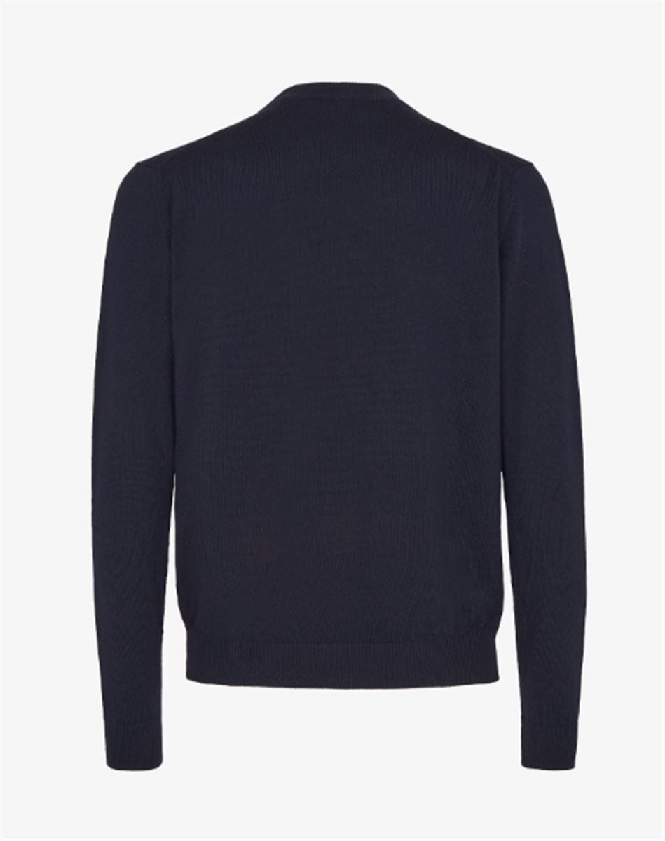 NAVY BLUE WOOL JUMPER