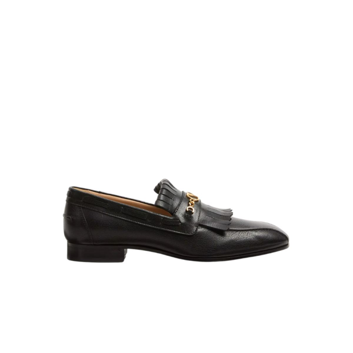 MOCCASINS WITH GOLD V LOGO SIGNATURE AND FRINGES. - VALENTINO - Verso