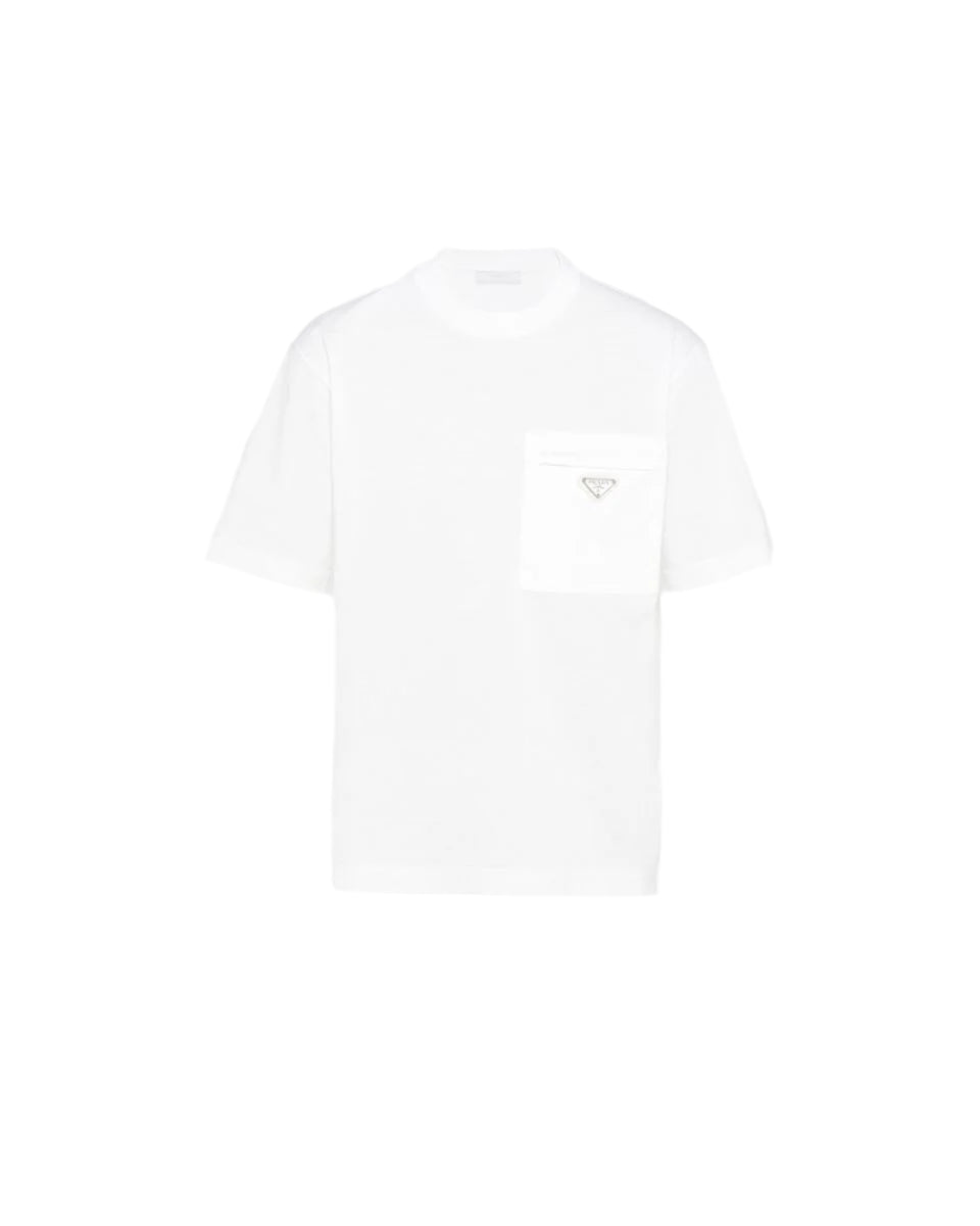 RE-NYLON AND JERSEY T-SHIRT